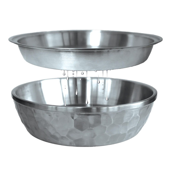 Toadfish Seafood Bowl - 12" - Stainless Steel - 2 Layer Serving Bowl
