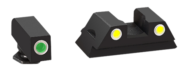 Ameriglo Classic Tritium Sight Set For Glock, Amer Gl431   Night Sts 42/43/43x/48 3d     Grn/ylw Ameriglo Classic Tritium Sight Set For Glock, Amer Gl431   Night Sts 42/43/43x/48 3d     Grn/ylw