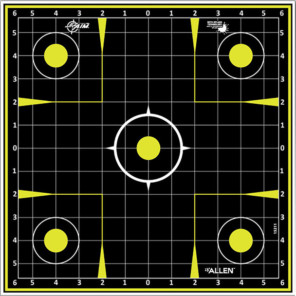 Ezaim Splash Sight-in Grid Paper Target 12x12 12 Pk.