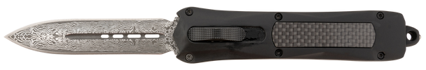 Steel River Knives Spartan, Spartan A163-b-dd  Dagger Otf Blk Grp Damascus