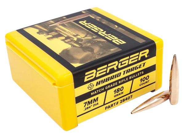 Berger Bullets Hybrid Target, Berg 28407 Bull .284 180g Trgt Hyb 100 Berger Bullets Hybrid Target, Berg 28407 Bull .284 180g Trgt Hyb 100
