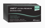 Ultra-Premium Nylon MicroSutures, Size 10/0, 5" Thread with 4mm 3/8 Circle Taper Point Needle. Black. Box of 12.