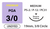 Premium+ PGA Surgical Sutures, Size 3/0, 27" Thread with 19mm 3/8 Circle R/C Needle. Undyed. Box of 12.