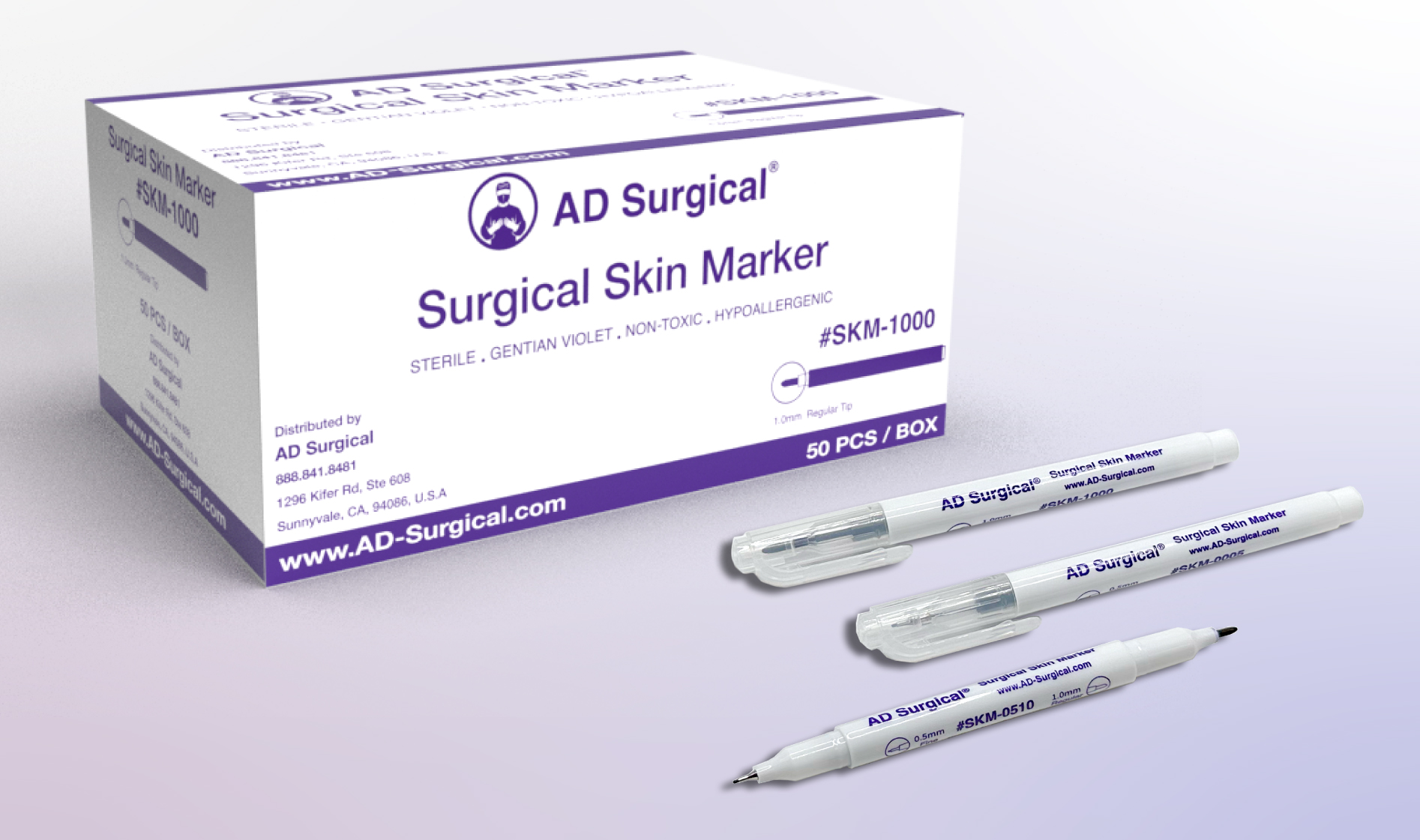 Surgical Skin Marker McKesson Gentian Violet Regular Tip Sterile - 50/bx