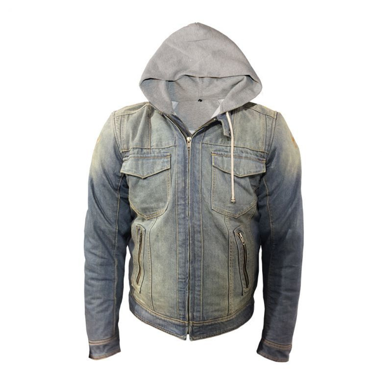 armoured denim motorcycle jacket