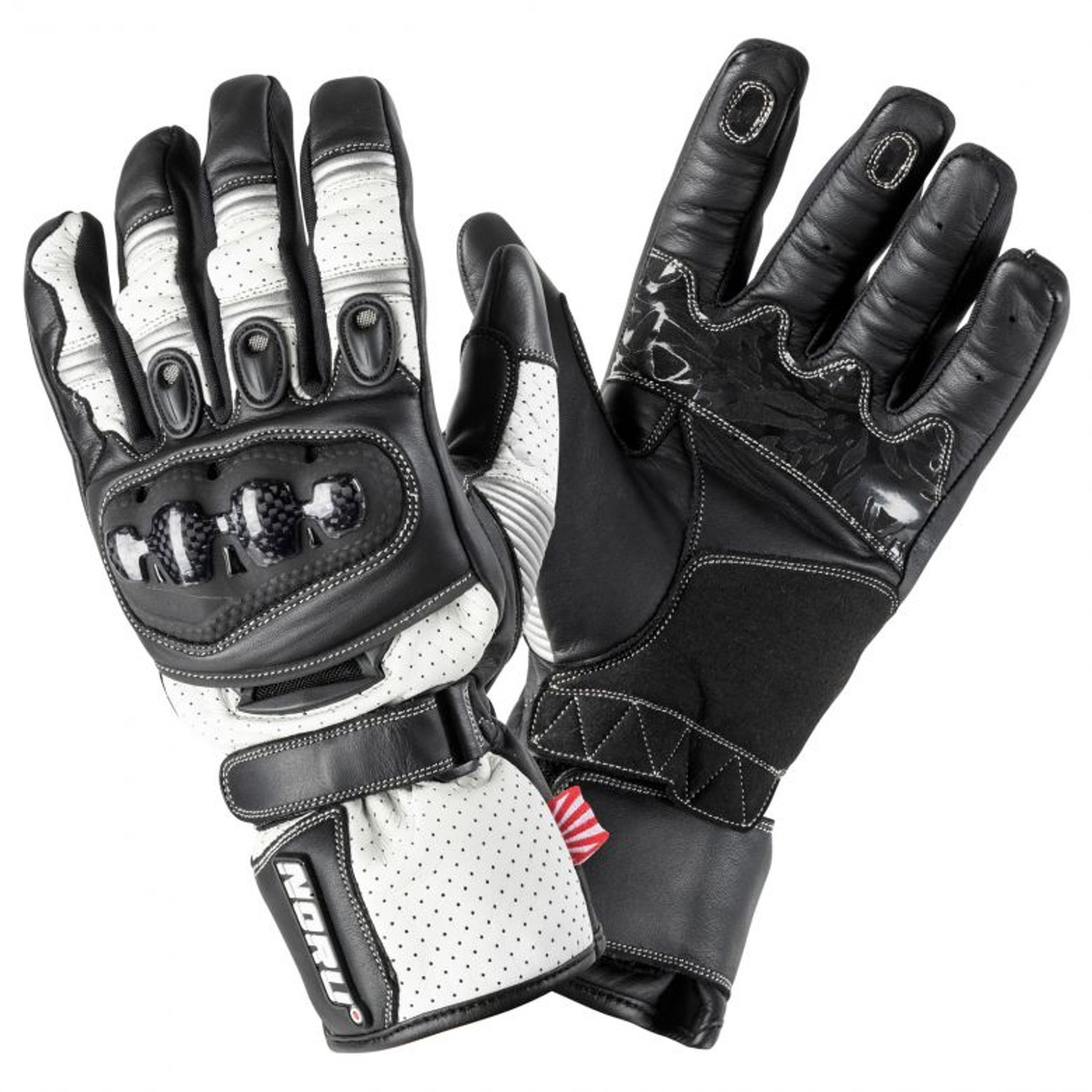 Noru Sokudo Perforated Leather Gloves - Motorcycle Closeouts