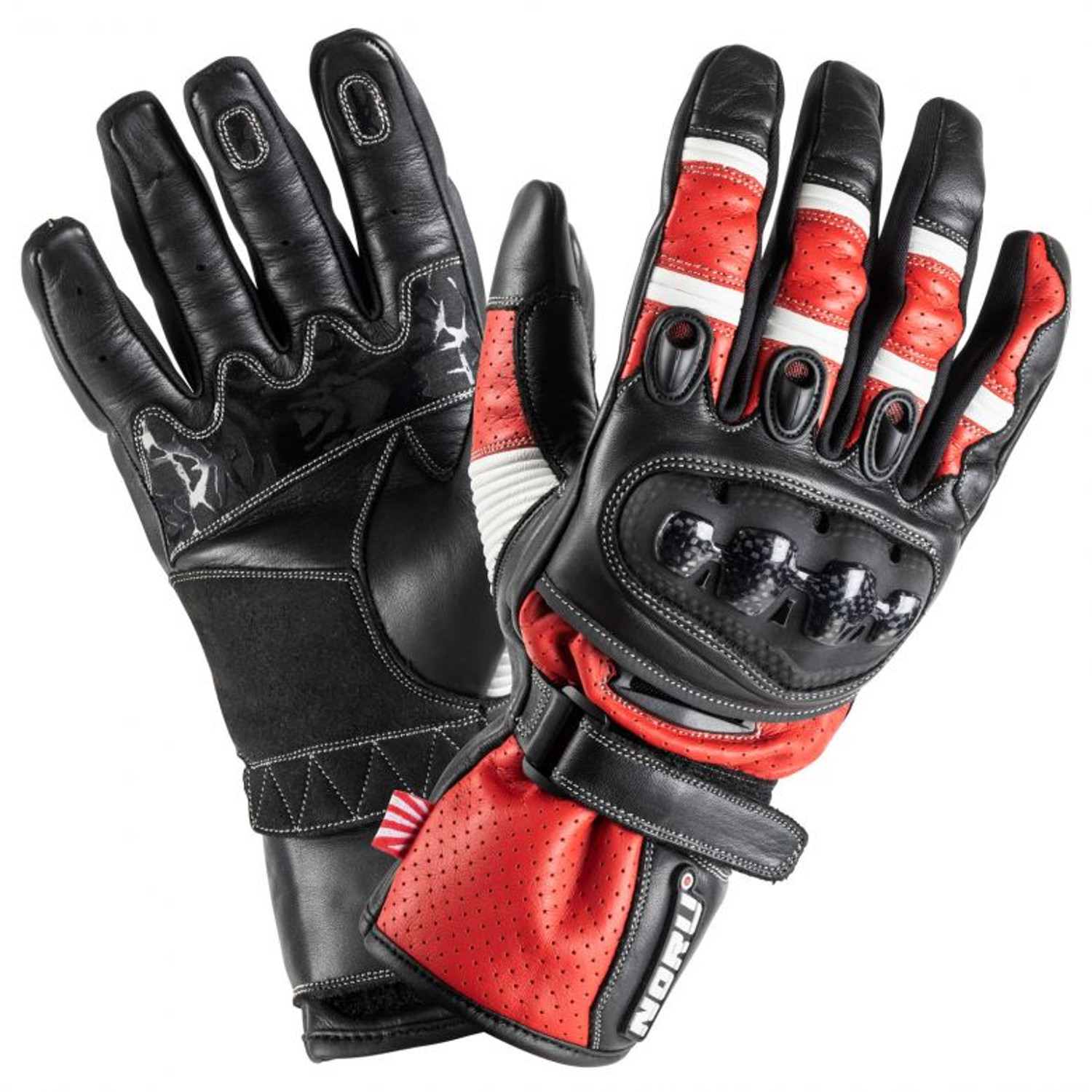 Noru Sokudo Perforated Leather Gloves - Motorcycle Closeouts