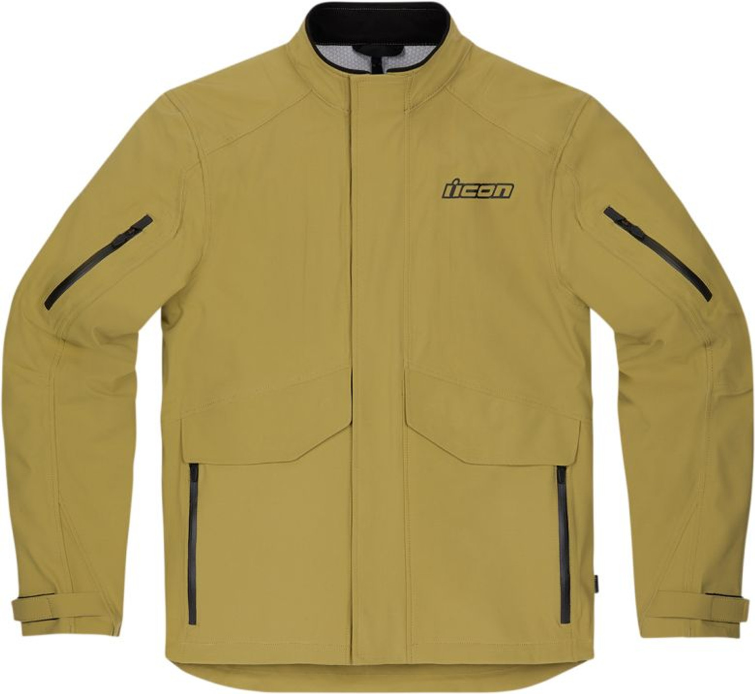 Icon Stormhawk Tan Waterproof Jacket - Motorcycle Closeouts