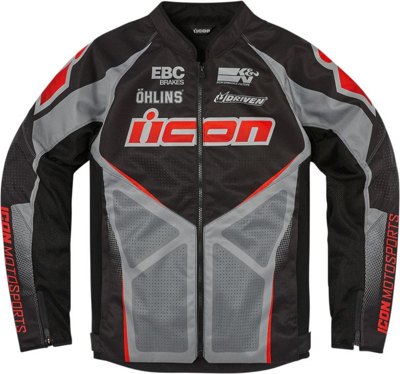 Icon Hooligan Ultrabolt Black Perforated Jacket - Motorcycle 