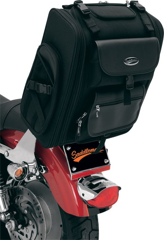 Saddlemen S2200E Expandable Sissy Bar Bag - Motorcycle Closeouts