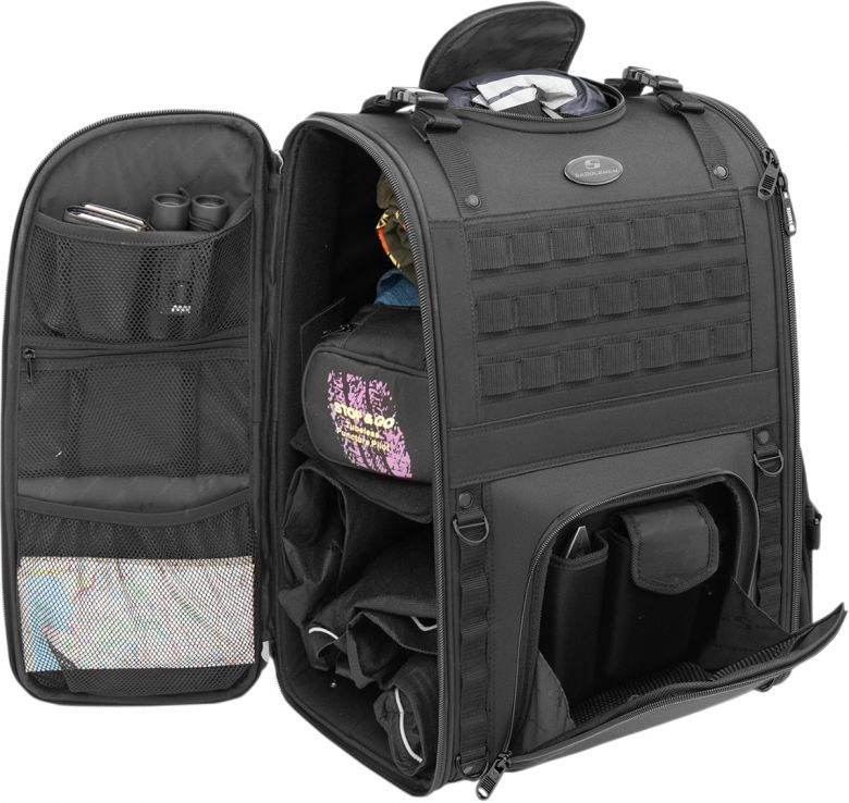 Saddlemen S3500 Tactical Sissy Bar Bag - Motorcycle Closeouts by