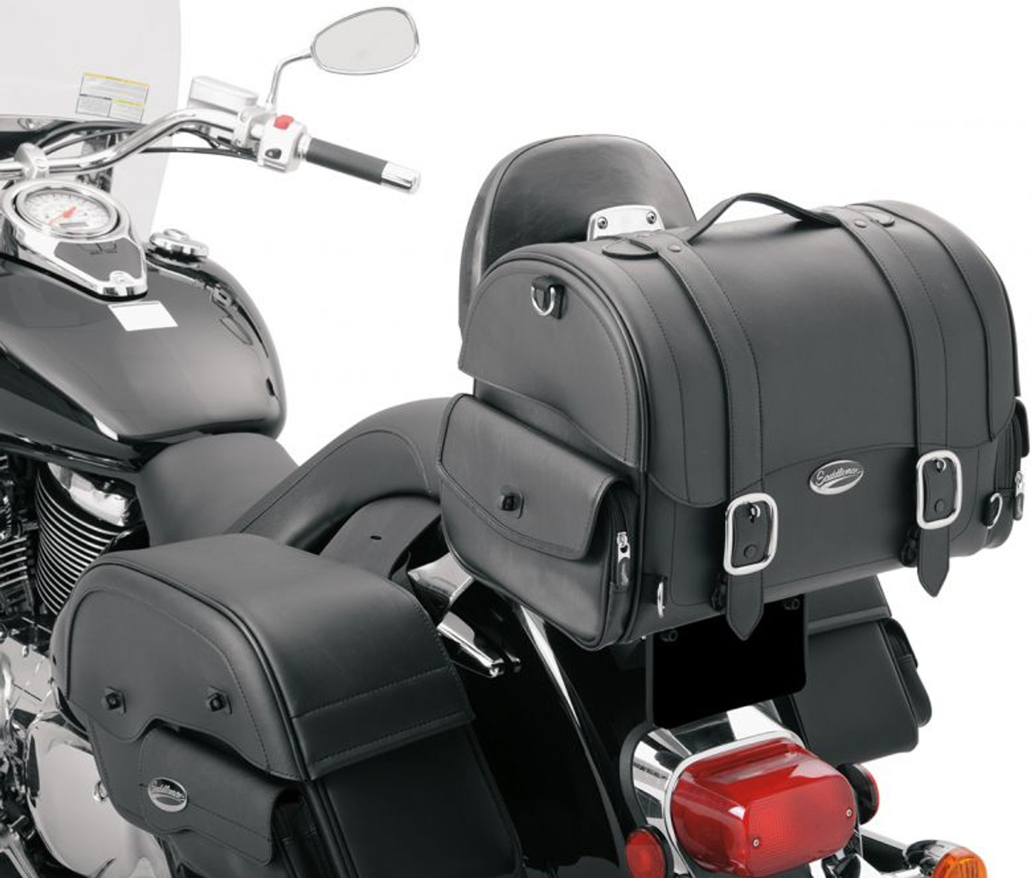 Saddlemen Desperado Express Leather Tail Bag - Rigid Motorcycle Luggage Bag