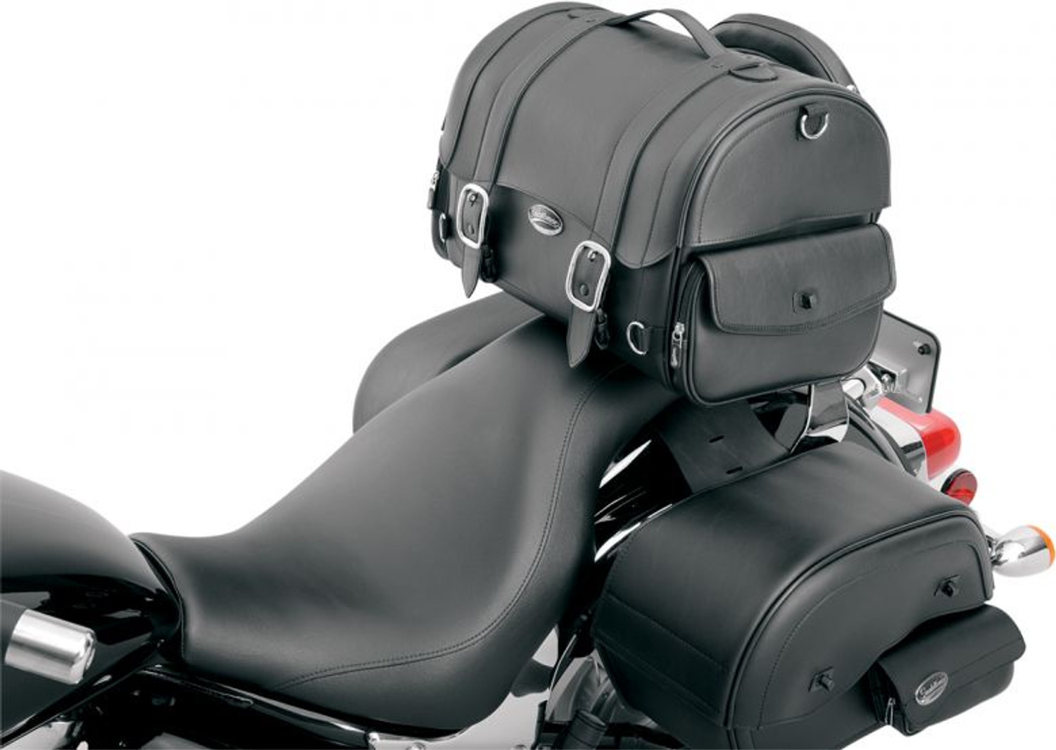 Saddlemen Desperado Express Leather Tail Bag - Rigid Motorcycle Luggage Bag