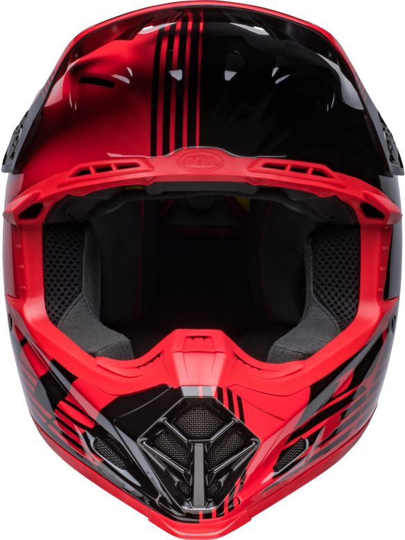 Bell Moto 9 MIPS Louver Black & Red | Black & Red Moto Helmet