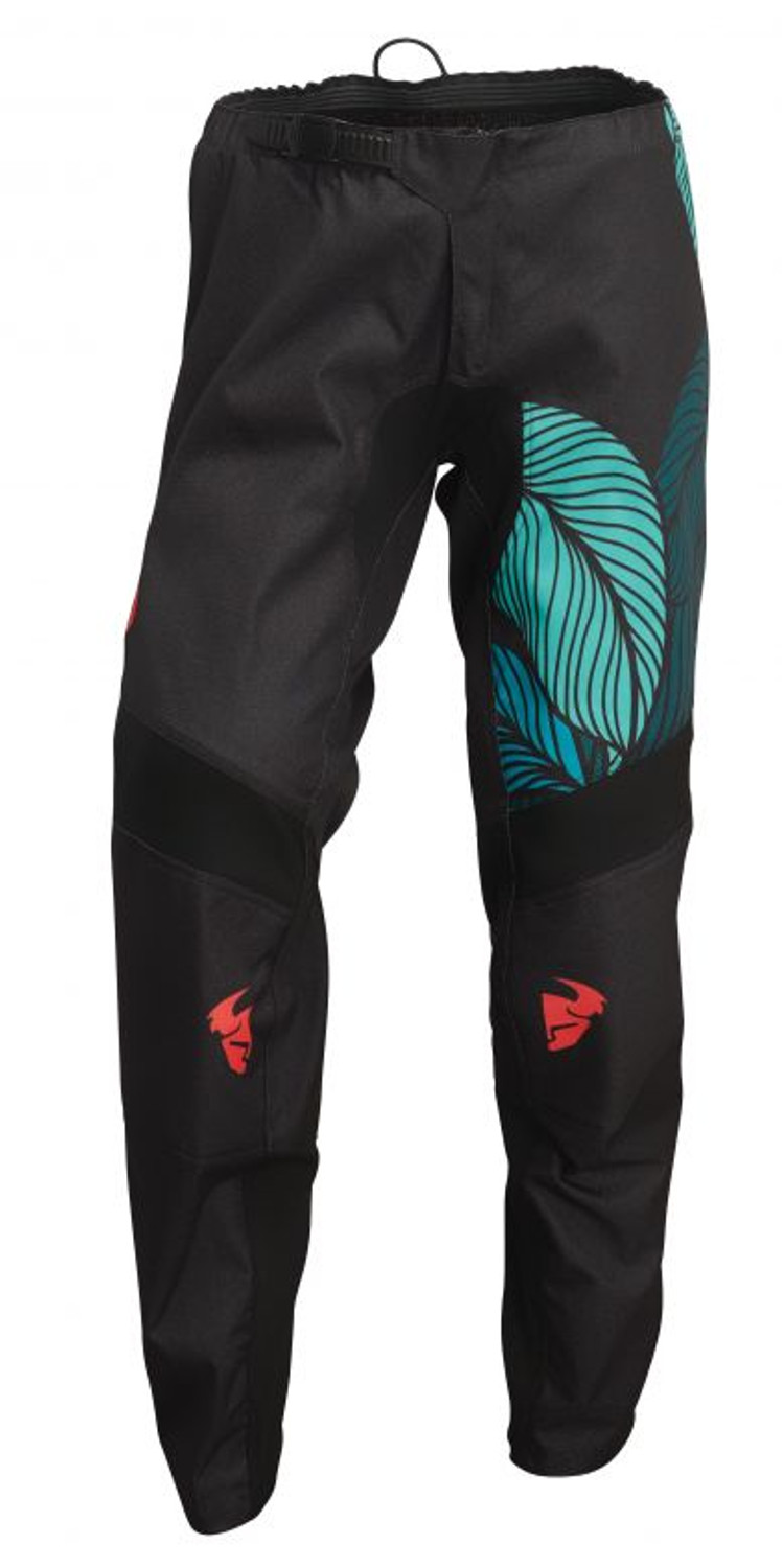 Thor Womens Sector 2022 Urth Black/Teal Pants - Motorcycle