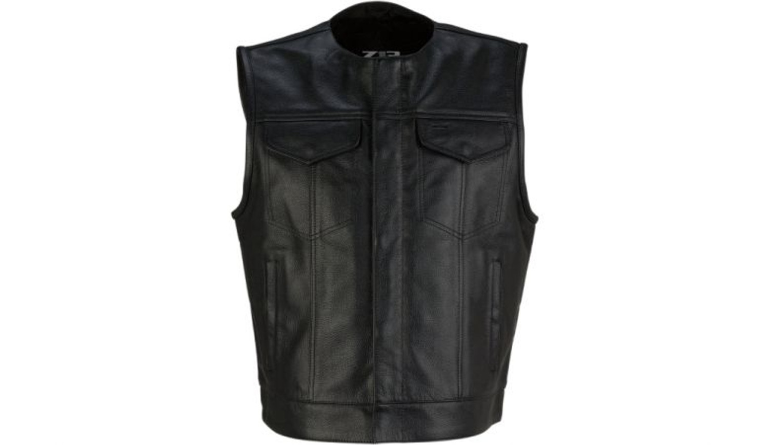 Z1R Ganja Leather Vest - Motorcycle Closeouts by Rider