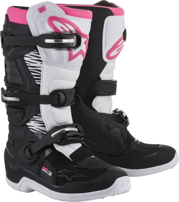 Alpinestars Womens Stella Tech 3 Black/White/Pink Boots - West