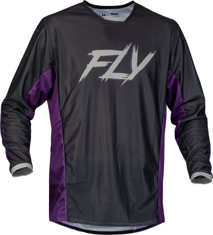Fly Racing Kinetic Mesh Rave Black Purple Silver Jersey - No