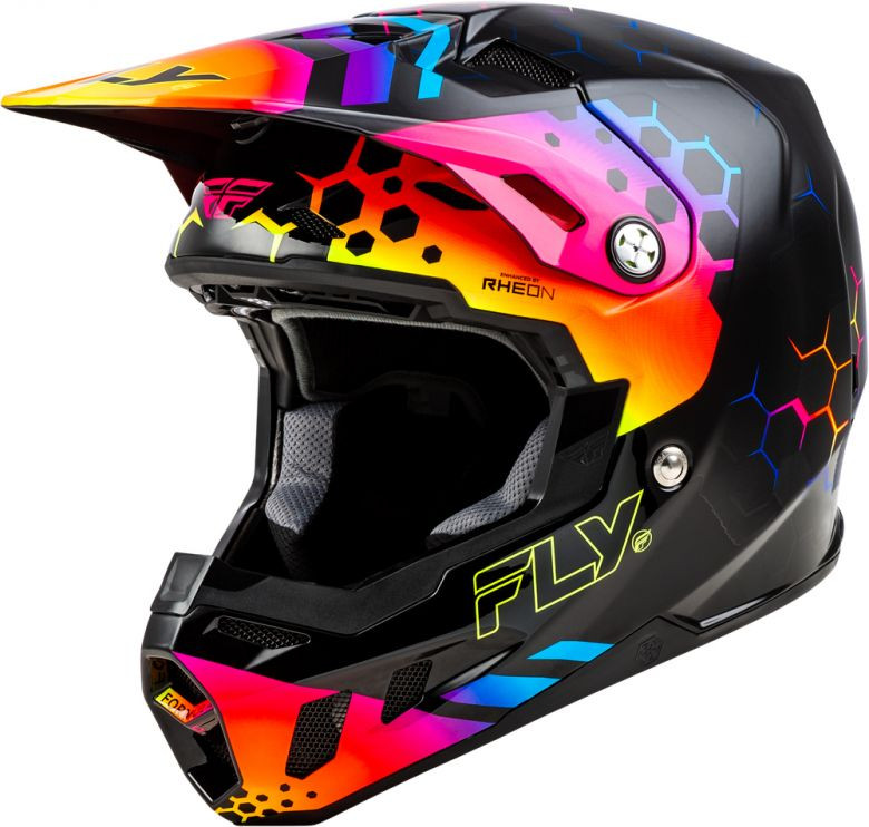 fly graffix motorcycle helmet Full Custom Graphics The helmet features Fly Smart Intelligent Telemetry by Quin Fly Racing Formula S Carbon