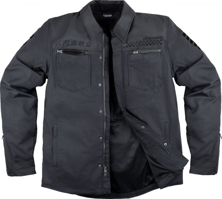 Icon Upstate Canvas CE National Jacket - Motorcycle Closeouts by