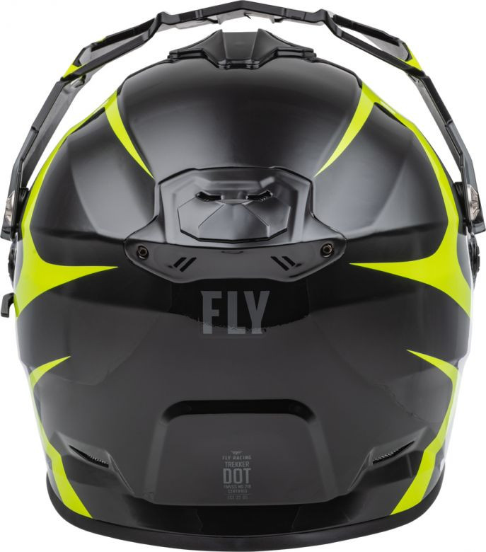 fly trekker dual sport motorcycle helmet Racing Granite - Black/Grey providing 100% UVA/B protection up to 400 nanometers FLY - Trekker Helmet Matte