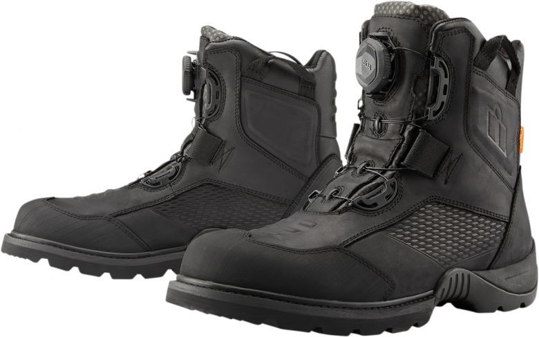 【最終】ICON STORMHAWKブーツ26cm BOAシステム D3O搭載 Icon Stormhawk Waterproof Boots - Motorcycle Closeouts by Rider