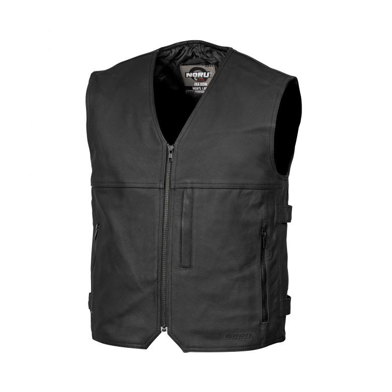 Noru Ika CCW Leather Vest Motorcycle Closeouts by Rider Approved LLC