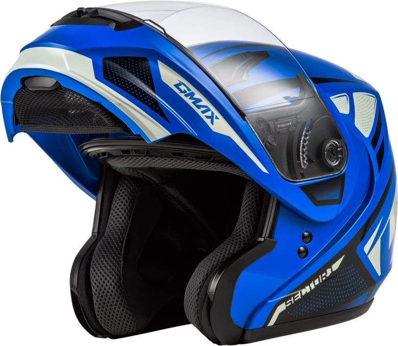 Gmax MD-04 Modular Helmet Sector Blue Black Medium Gmax MD-04 Modular Helmet Sector Blue Black Medium