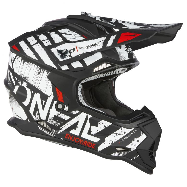 ONEAL フルフェイスヘルメット 赤黒白 ONeal 2 SRS Glitch Helmet - Motorcycle Closeouts by Rider Approved LLC