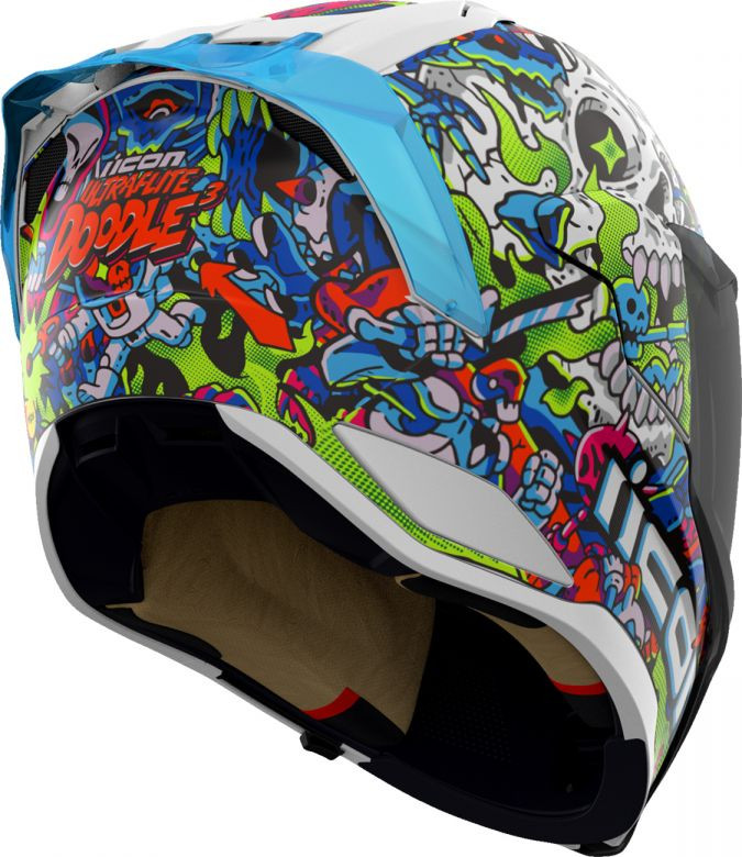Icon Ultraflite Doodle 3 MIPS Helmet - Motorcycle Closeouts by