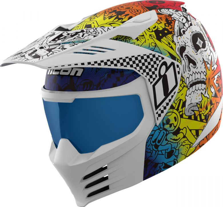 Icon Elsinore Doodle 3 Helmet - Motorcycle Closeouts by Rider
