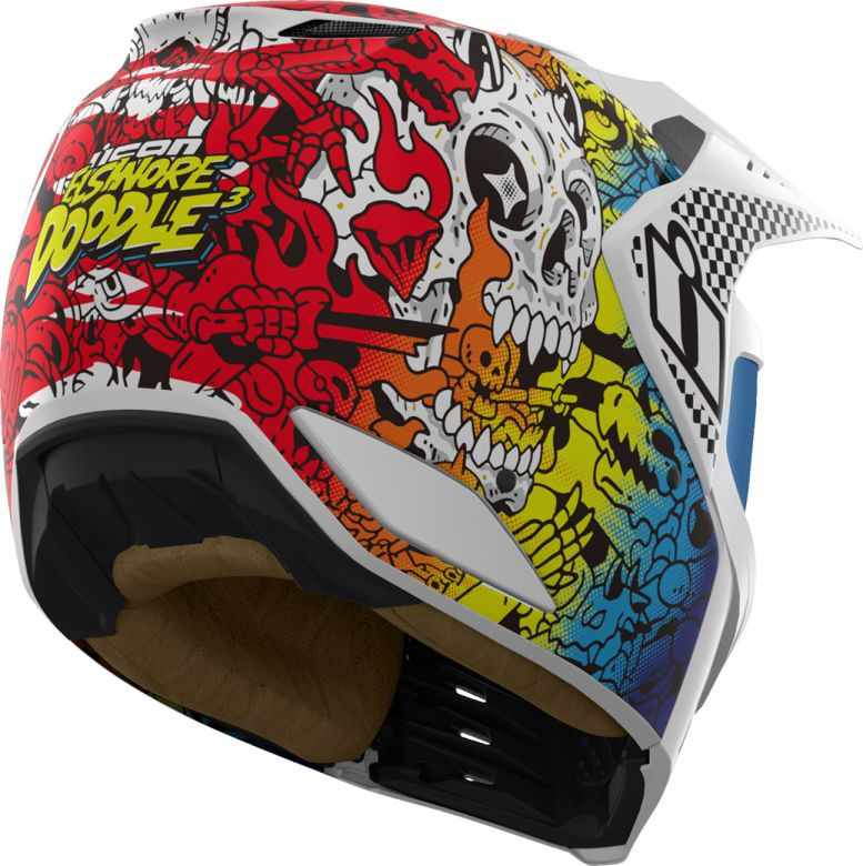 Icon Elsinore Doodle 3 Helmet - Motorcycle Closeouts by Rider