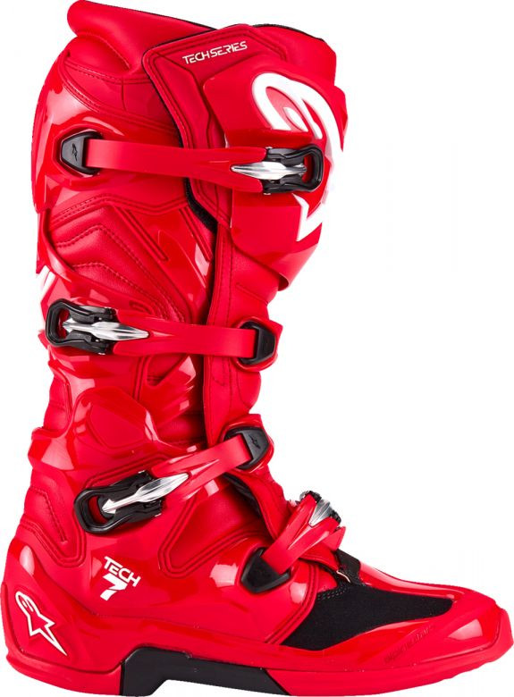 Alpinestars Tech 7 Bright Red Boots - 2025 - Motorcycle Closeouts
