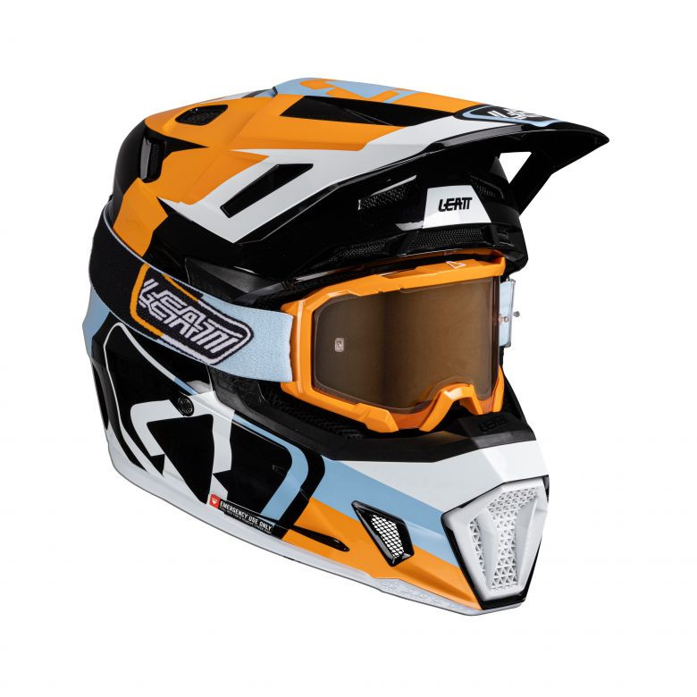 Leatt Moto 7.5 Orange Helmet with 4.5 Goggle Kit - Motorcycle