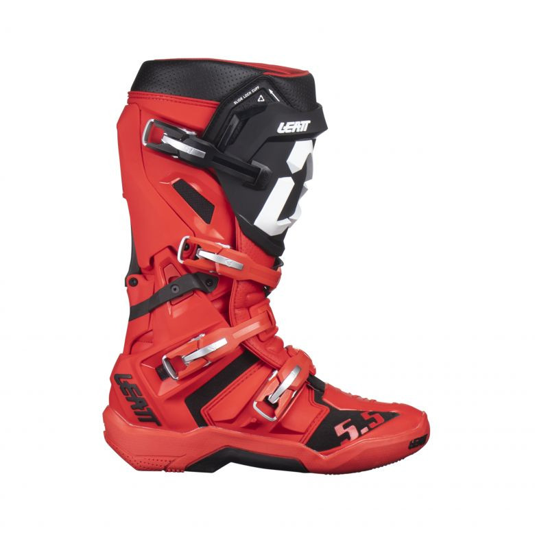 Leatt 5.5 FlexLock Moto Red Boots - Motorcycle Closeouts by Rider