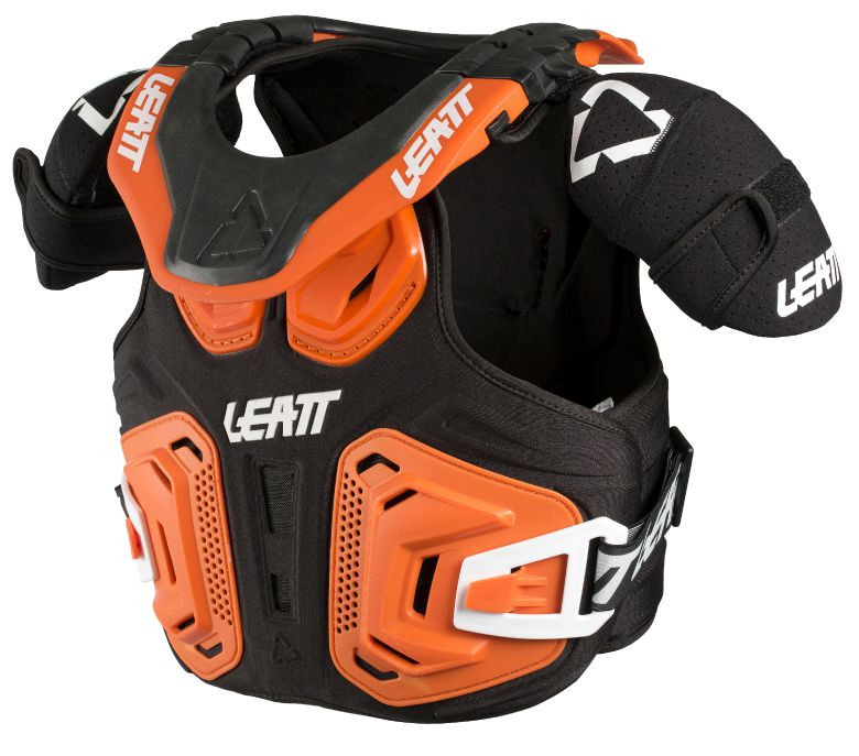Son and daughter 2点set Leatt Youth Fusion Vest 2.0 Junior Neck Brace and Chest Protector