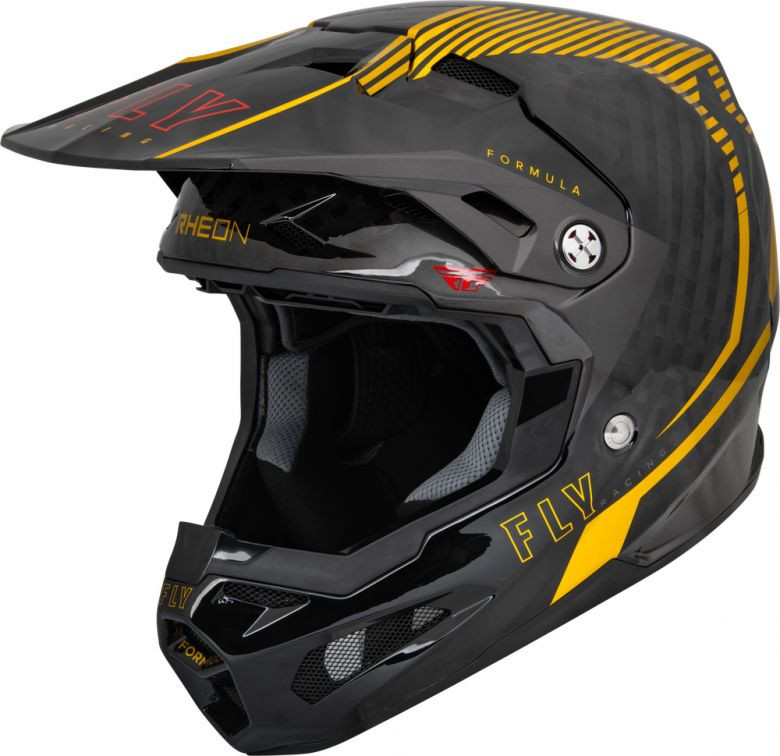 Fly Racing Youth Formula Carbon Tracer Gold Helmet Motorcycle