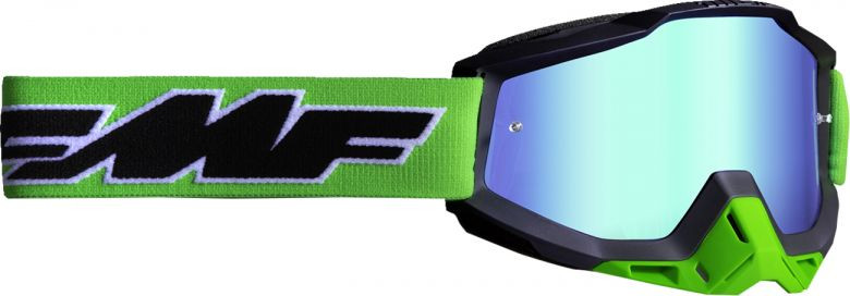 FMF PowerBomb Rocket Lime Mirrored Goggles by 100 Percent