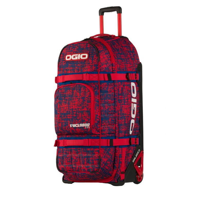 Ogio Rig 9800 Chaos Red Roller Gear Bag - Motorcycle Closeouts by