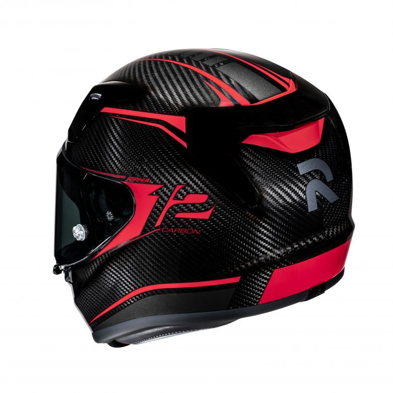 HJC ヘルメット ブラック レッド HJC RPHA 12N Carbon Keres Helmet - Motorcycle Closeouts by Rider