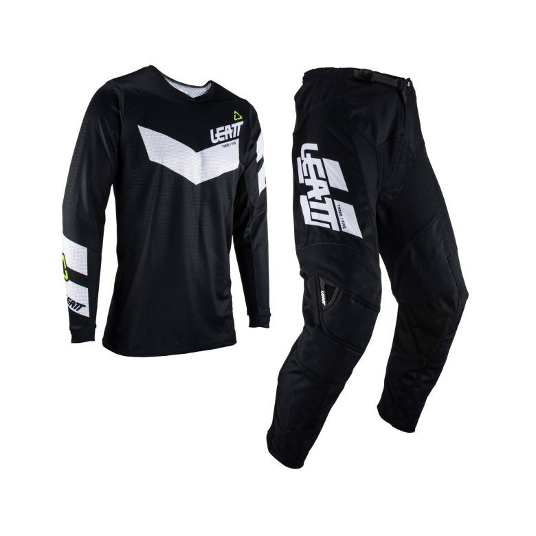 Leatt Moto 3.5 Ride Kit Black Jersey and Pant Combo - Motorcycle