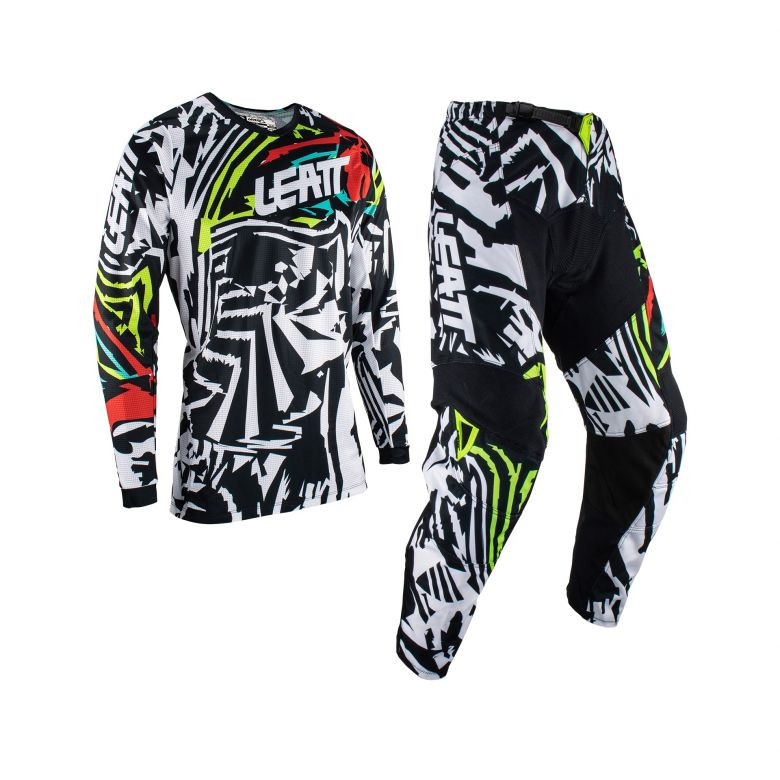 Leatt Ride 3.5 Zebra Jersey and Pant Kit - Motorcycle Closeouts by