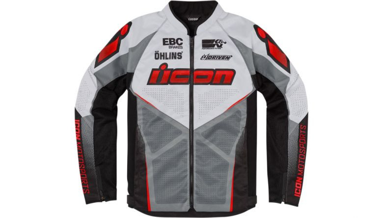 Icon Hooligan Ultrabolt Red Perforated Jacket - Motorcycle