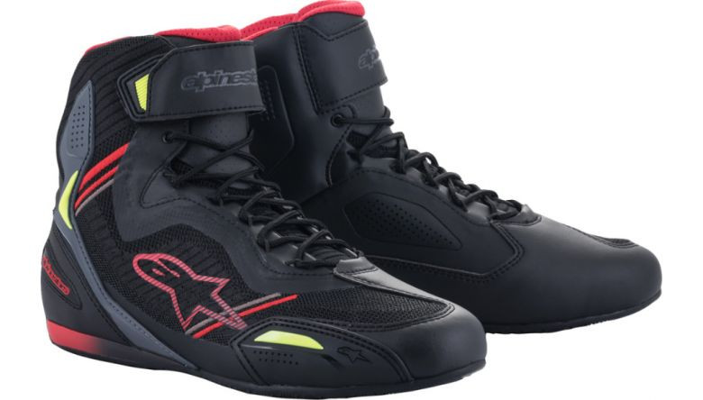 Alpinestars Faster-3 Rideknit Black/Red/Yellow Riding Shoes
