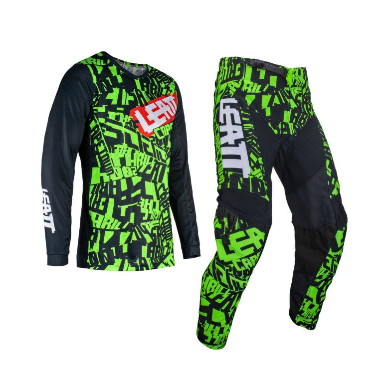 Leatt Moto 3.5 Ride Kit Lime Jersey and Pant Combo - Motorcycle Leatt Moto 3.5 Ride Kit Lime Jersey and Pant Combo - Motorcycle