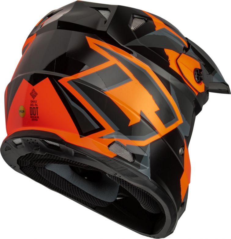 GMax MX96S Splinter Orange MIPS Helmet with Free Snow Kit