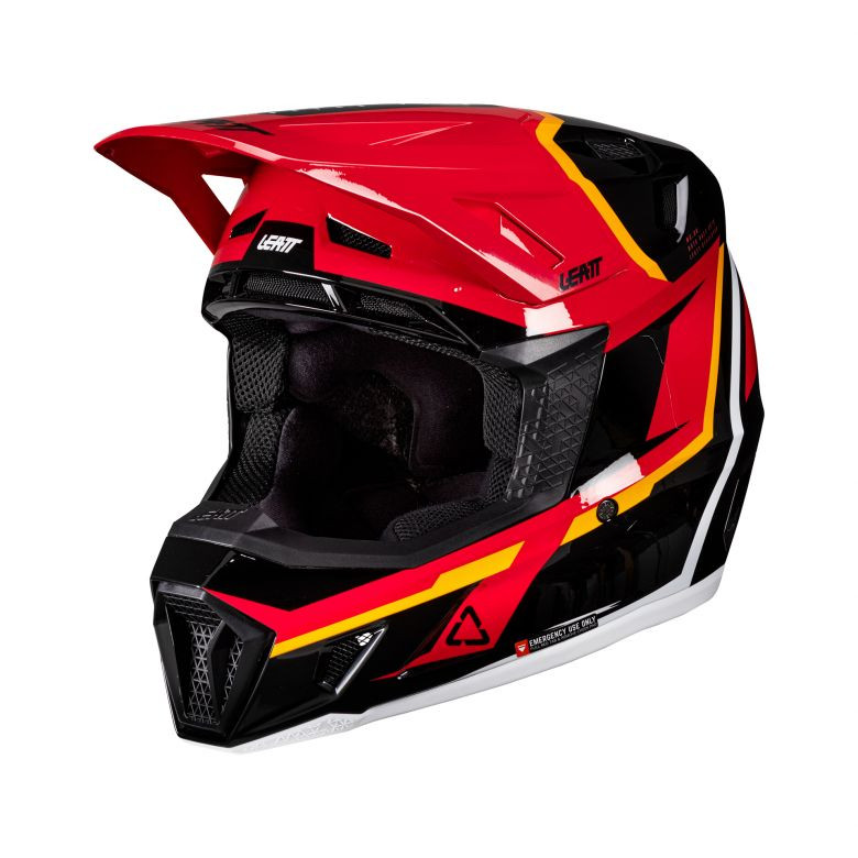 Leatt Moto 7.5 Red V26 Helmet with 4.5 Goggle Kit - Motorcycle