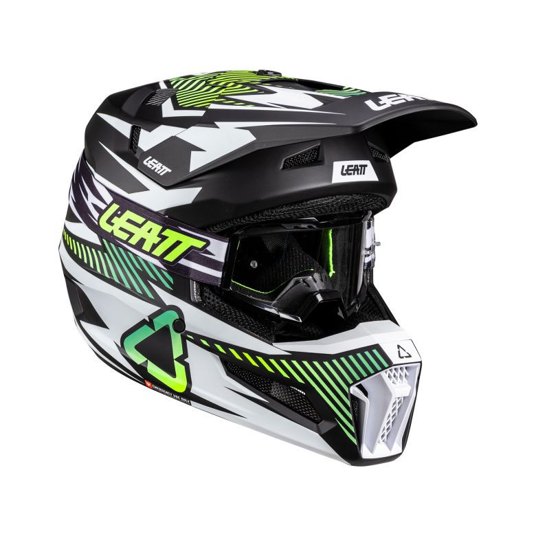 Leatt Moto 3.5 Storm Teal Helmet with 3.5 Vizion Goggle Kit