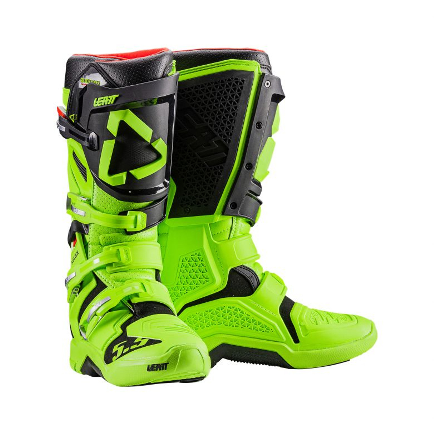 Leatt 5.5 FlexLock Lime Green Boots - Motorcycle Closeouts