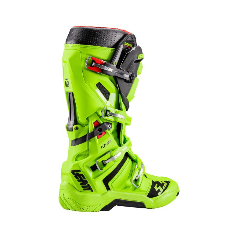 Leatt 5.5 FlexLock Lime Green Boots - Motorcycle Closeouts by